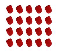 ViaGasaFamido 20PCS Lavalier Microphone Foam Covers, Stabilizing Noise Reduction Mic Filters for Clear Sound Output, Perfect for Performances, 2x1.7x1.7cm (Red)