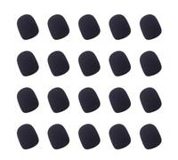 ViaGasaFamido 20PCS Lavalier Microphone Foam Covers, Stabilizing Noise Reduction Mic Filters for Clear Sound Output, Perfect for Performances, 2x1.7x1.7cm (Black)