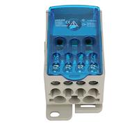 ViaGasaFamido 250A Din Rail Terminal Block Distribution Box, Mystical/Fantasy Retardant High Temperature Resistant, Easy Install, Transparent Cover, Full Copper Conductor, for Distribution Cabinets,
