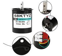 ViaGasaFamido 28W AC220V Permanent Magnet Synchronous Motor, Large Moment of Force, Metal Gear, Pure Copper Wire Coil, Low Noise Design, for Instrument Automation Gluing Machine (10 turns)