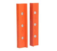 ViaGasaFamido 2Pcs Bench Vise Soft Jaws Protection Cover Universal ABS Multiple V Shape Grooves Powerful Magnetic Protectors for Vise Block Drill Press Vise Brass Hammer Clamp (6 Inch)