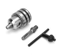 ViaGasaFamido 3.0-16MM 1/2-20UNF Key Type Drill Chuck, High Hardness Steel Electric Drill Chuck Adapter with Square Shank for Impact and Milling Tools