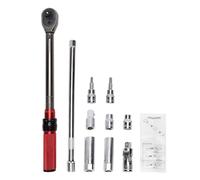 ViaGasaFamido 3/8 Drive Torque Wrench Set for Everyday Maintenance 10Pcs Click Sound Prompt Tools for E-Bikes and Motorcycles with Strong Build