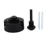 ViaGasaFamido 3 Jaw Mini Lathe Chuck, Self Centering Precision Clamping for Small Lathes Drills High Carbon Steel Black 50mm with 2 Connecting Rods