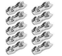 ViaGasaFamido 304 Stainless Steel Wire Rope Chuck, M3 Wire Rope Clamp with Versatile Applications, 10Pcs Set for 2mm Steel Ropes in Industrial and Construction Uses