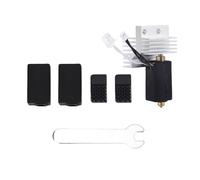 ViaGasaFamido 3D Printer Hot End Replacement Kit, Durable Brass Nozzle and Ceramic Heater for Fast Printing, Suitable for 1.75mm PLA, ABS, and PETG Filaments (0.6mm)