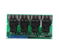 ViaGasaFamido 4 Channel Optocoupler Isolation Relay Module 30A 250V AC DIN Rail Mount Normally Open Industrial Automation Control Silver Contact Manual Operation