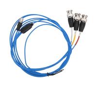 ViaGasaFamido 4P Socket to Bnc Plug Sensor Test Cable 3 Axis Sensor Terminal Cable for Aerospace Testing, Wind Power Blade Testing, Automotive Safety Testing, Mechanical Device Testing