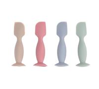 ViaGasaFamido 4pcs Diaper Cream Spatula Applicator 10.5cm Silicone Soft with Suction Cup Design Baby Butt Paste Multifunctional Necessities for Newborn Baby