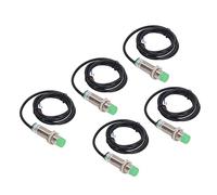 ViaGasaFamido 5PCS Inductive Proximity Switch Non M18 Distance Approach Sensor 2 Wire Normally Open NPN NC IP65 10-36VDC, ABS Aluminum Alloy Construction, 8mm Action