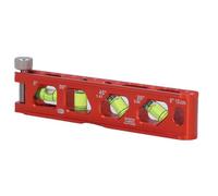 ViaGasaFamido 6 Inch Magnetic Bubble Level Ruler 4 Bubble Vials Tool with 0 30 45 90 Degree Angle for Pipe Measuring Cast Aluminum Compact Design Imperial Scale