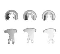 ViaGasaFamido 6PCS Diamond Oscillating Blade Set Segment Woodworking Carbide Multifunctional Saw Accessory for Stone Tile Concrete Grinding Soft Tile Cut Grout Removal