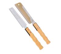 ViaGasaFamido 7 Inch Double Sided Flush Cut Saw and Japanese Backsaw Combo with Triple Edges Tooth Design SK5 Carbon Steel Teeth for Wood PVC ABS Trim and Pruning