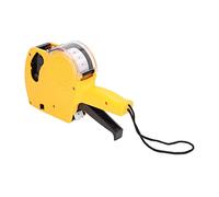 ViaGasaFamido 8 Digits Price Tag Gun MX5500 Price Label Maker with Cartridge Portable Manual Labeling Machine Marking Tool for Office Retail Shop Grocery Store Food Clothing (Yellow)