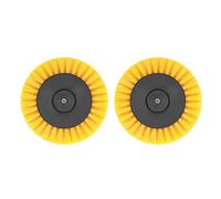 ViaGasaFamido 85mm Polypropylene Electric Drill Brush Head with 6.35mm Connector for Decoration, Home Cleaning Up Gaps (Yellow)