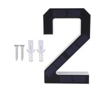 ViaGasaFamido 9 Inch Solar LED House Number Light Auto Sensing Dusk to Dawn Illumination Modern Address Sign with Smart Light Sensor for Outdoor Wall Mounting