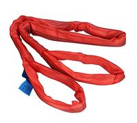 ViaGasaFamido 90mm Width Red PES Lifting Sling 5T Bearing Thickened Weaving Double Buckle Flexible Sling for Ship, Machinery,Port,Transportation,Electric Power and Engineering (4m (13.12ft))