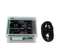 ViaGasaFamido Air Quality Sensor PM1.0 PM10.0 PM2.5 Temperature Humidity Detection Indoor Environment Tester with 180° Wide Angle Display, USB Powered for Stabler Data, Suitable for Home,