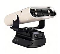 ViaGasaFamido Battery Powered Small Space Heater - 360° Rotatable & 160° Tilt Adjustable Car Heater Defroster for Windshield, Workshop & On-the-Go Heating