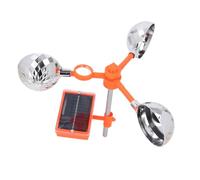 ViaGasaFamido Birds Reflect Deterrent 2 in 1 Visual and Sound Scarer with Rotating Reflective Prism, Solar Powered Voice Bird Drive for Farm Garden Orchard Field Power Line Railway Airport