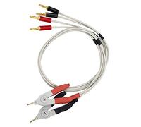 ViaGasaFamido Bridge Test Clip 4 Terminal Electronics Test Lead Low Resistance Cable for Digital Bridge Meter Testing for GOM 801G 802 3540 Series TH26050 and Similar Models