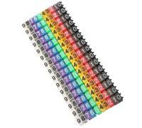 ViaGasaFamido Clamp/Holder-on Wire Marking Boxed Plastic Digital Number Labels Color Coded for Cable Management Industrial Wiring (150PCS KCM-1.5MM 1.5 Square)