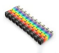 ViaGasaFamido Clamp/Holder-on Wire Marking Boxed Plastic Digital Number Labels Color Coded for Cable Management Industrial Wiring (100PCS KCM-6MM 6 Square Meters)