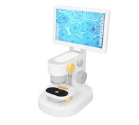 ViaGasaFamido Coin Magnifier, Smart Biological Microscope 500W HD Sensor Chip, Dual LED Illumination, 100X-1200X Magnification, With Efficient Moving Platform, For Precise Imaging