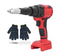 ViaGasaFamido Cordless Rivet Gun, 18V Battery Powered Electric Rivet Tool with Built in LED Light and Quick Nosepiece Change, for 0.13in to 0.19in Automotive Metalworking