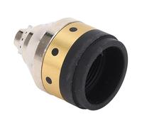 ViaGasaFamido Cutting Nozzle Protective Cover, Guide Groove and Heat Dissipation Hole Design, Prevent Splashing and Blowback, Made of Copper and Brass, Glossy Incision Narrow Slit