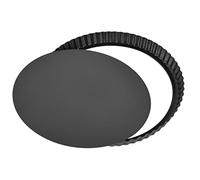 ViaGasaFamido Deep Tart Pan Quiche Pie Pan Nonstick Removable Bottom Carbon Steel Baking Dish for Home Baking Pies Quiches Cakes (Thickened 12-inch Removable Bottom Pie)