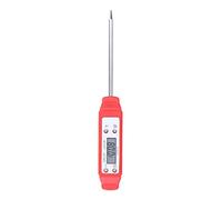 ViaGasaFamido Digital Food Thermometer, Stainless Steel, Fast Read Technology for Meat and Candy Cooking, Perfect for Home and Professional Use (Red)