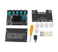 ViaGasaFamido Digital Power Amplifier Module, BT 5.0 2.1 Channel Audio Board with Subwoofer Left Right Output DC12 24V 5A 4 8 Ohm Speaker Support for Home Car Audio Black 1pc