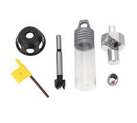 ViaGasaFamido Dog Hole Chamfer Reamer Tool Aluminum Alloy Vertical Bit Guides Dowel Jig Kit Right Angle Guides Locator with Ergonomic Construction for Woodworking Drilling Projects