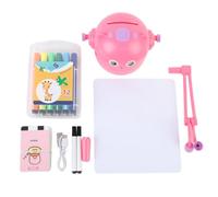 ViaGasaFamido Drawing Robot for Kids Interactive Educational Painting Learning Toy for Girls Boys with 100 Cards 12 Color Pens (Pink)