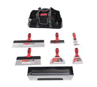 ViaGasaFamido Drywall Tool Kit 7 Pcs Stainless Steel Drywall Finishing Tools with Non Slip Rubber Handle for Joint Taping Patching