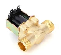 ViaGasaFamido Electric Solenoid Valve Normally Closed Copper Electromagnetic Valve Electronic Component 1/2 Inch for Solar Shower Water Heaters (DC12V)