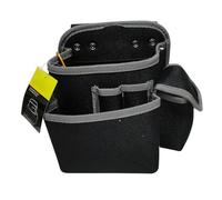 ViaGasaFamido Electrician Tool Pouch Nylon Work Belt Bag for Carpenter | Hardware Storage Pouch, with 4 Pockets and Belt Clip, for Electricians Carpenters and Handymen, Keeps Screwdrivers