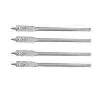 ViaGasaFamido Flat Wood Drill Bits Set High Carbon Steel Spade Boring Drill Bit 10mm 4Pcs 3 Point Flat Head Design For Woodworking Hole Drilling By Carpenters Users