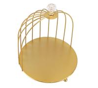 ViaGasaFamido Gold Bird Cage Cosmetic Organizer Space Saving Iron Suppblemand ExpuC for Bathroom, Organizer of the Multifunctional Bathroom Board Table (Single Layer)