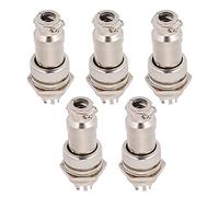 ViaGasaFamido GX16 Aviation Connector, Pure Copper, Wide Applications, 5Pcs, Black Engineering Plastics Insulation, Uses for Data Acquisition Systems (8pin)