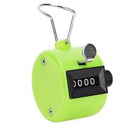 ViaGasaFamido Hand Tally Counter with Metal Box/Cover, Counts Up to 9,999, for Data Statistics, Traffic and Crowd Count (Green)