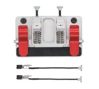 ViaGasaFamido Helping Hands Soldering Station Double Clamp Design with 12mm Wide Opening Sturdy Aluminum Alloy Base Strong Ceramic Clamp with Built in for Soldering Wiring Assembly