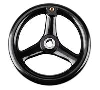 ViaGasaFamido Lathe Hand Wheel, Plastic 3 Spoke Handwheel with Revolving Handle, 7.7in Diameter for All Lathe Milling Machines