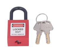 ViaGasaFamido Lockout Tagout Safety Padlock with 2 Insert and Non Slip Pattern for Equipment Locking, Energy Isolation and Key Retention Design