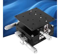 ViaGasaFamido Manual Linear Stage, Manual Displacement LD90-LM XYZ 3-Axes Trimming Linear Roller Bearings, Suitable for Production Machinery, Testing Equipment, Optical Experimental