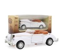 ViaGasaFamido Metal Antique Classic Model Cars With Sound Light Mini Stimulation Alloy Convertible Roadster Collectible Toy Gifts Vehicle for Boys Girls Home Office Decoration (White)