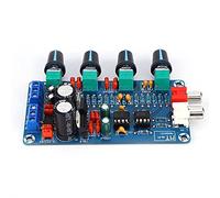 ViaGasaFamido NE5532 HIFI Stereo Preamplifier Board, Seamless Upgrade, 10X Preamp Board with Treble, Mediant, Bass, and Volume Control Dual Power Supply AC 12V-18V, Low Noise