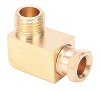 ViaGasaFamido Oil Pipe Fitting Elbow, Brass Material, Rectangular Block Connector for Oil Pipe Connection 4mm-M10x1 and 6mm-M10x1, Suitable for Nylon Copper Aluminum Tubes (PL610)