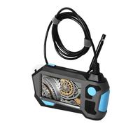 ViaGasaFamido Pipe Inspection Camera 720° Auto Rotating Dual Lens 8mm Endoscope with IP68 4.5 Inch Screen and 8+1 LED Lights for Underwater Inspection